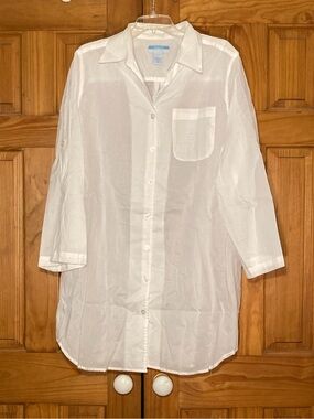 NWOT Vintage Resorts Plus Top Blouse Swimsuit Coverup Size L